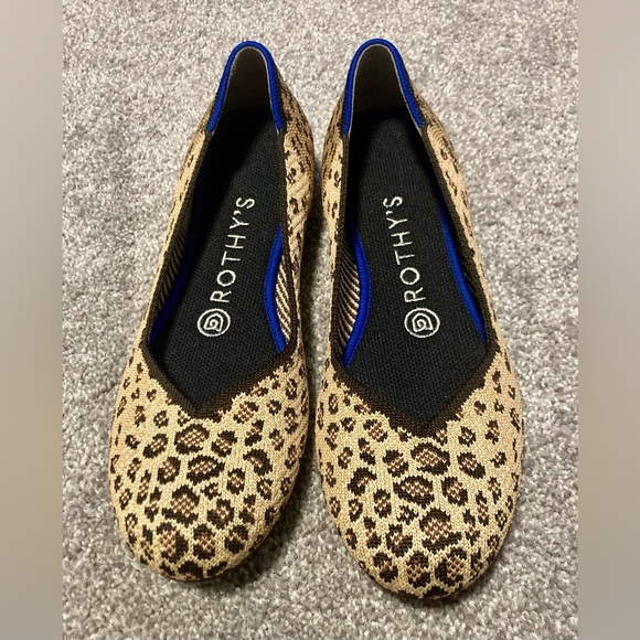 Shoes - Rothy’s The Flat Cheetah/Leopard Print Ballet Shoes Slip On Size 7
